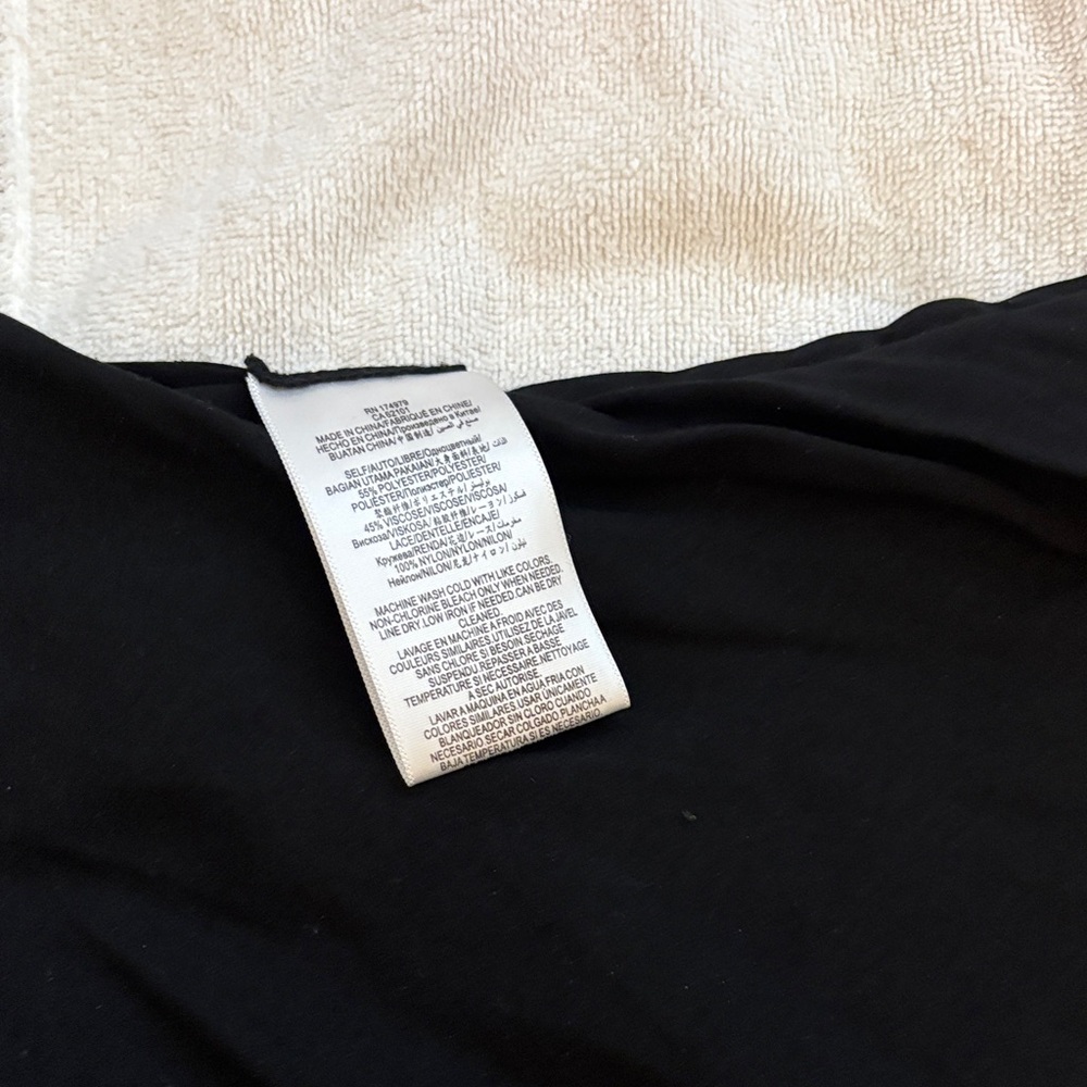 BCBGMaxAzria Black Lace Trim Chemise - Picture 9 of 10